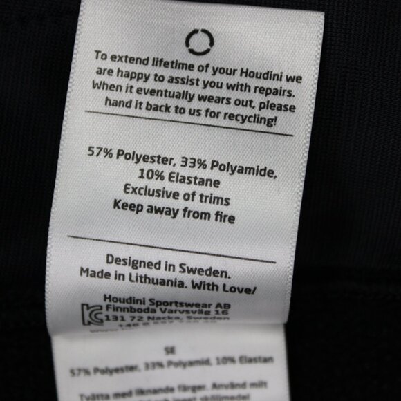 Houdini Hoodie Mens 2XL XXL Black M'S Power Houdi Full Zip Hooded Sweatshirt - Picture 12 of 16